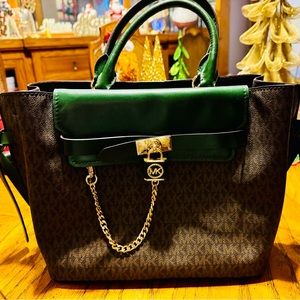 Hamilton Legacy Large Studded Leather Belted Satchel